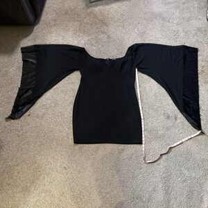 Fashion Nova Black Long Sleeve Dress